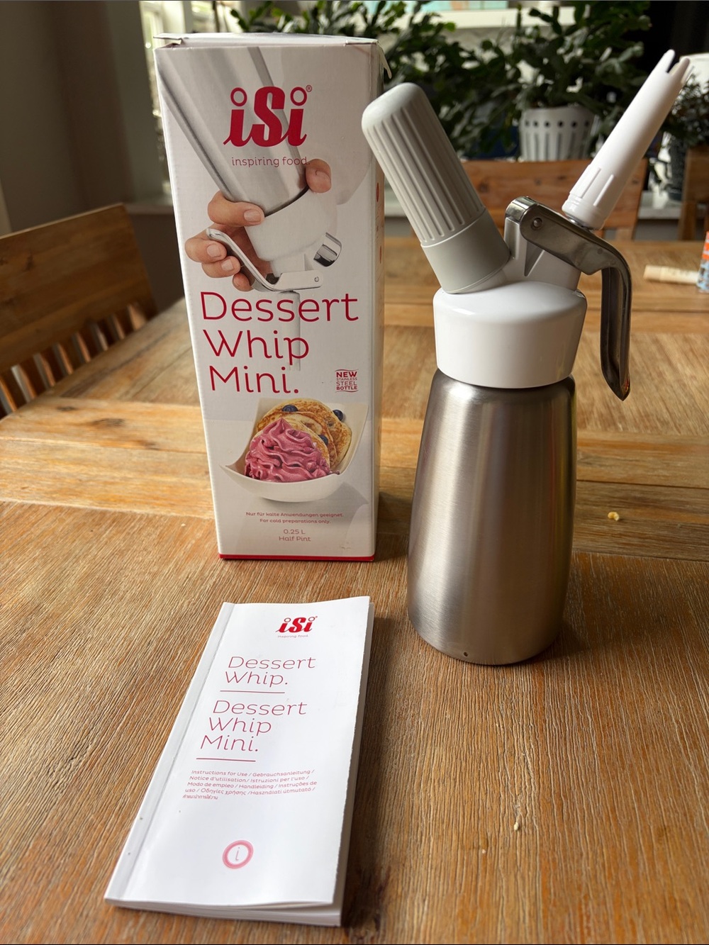 iSi Dessert Whip Mini - Stainless Steel Whipped Cream Dispenser